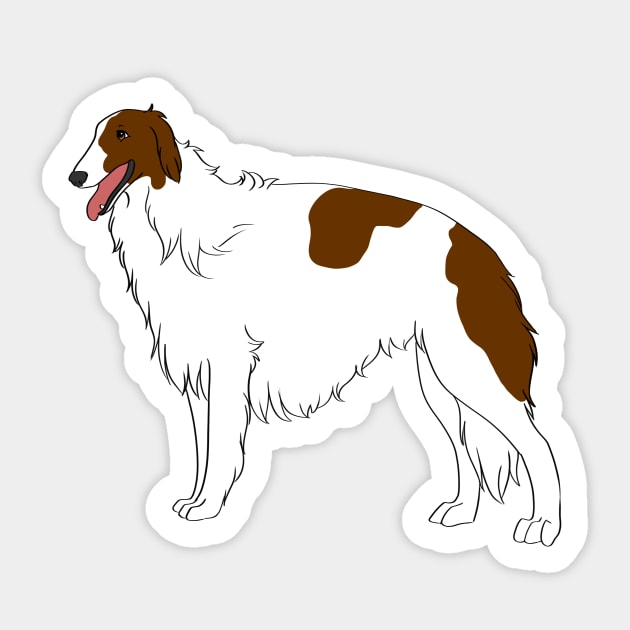 Borzoi Sticker by Adastumae